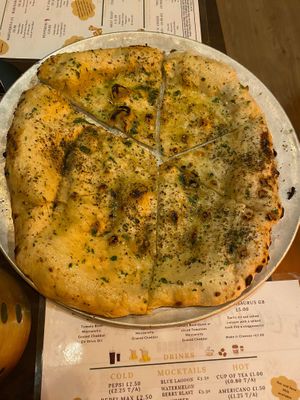 Garlic bread (free when you spend over £20) at Tegridy Foods in Redcar