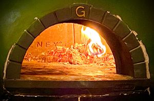 Wood fired pizza oven #Veganuary at Tegridy Foods in Redcar