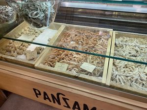 Verschiedene Pasta-Sorten stehen hier zur Auswahl.😄 at Panzamorena in Cordoba
