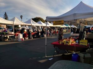 small market with mostly conventional produce at 25th Avenue Farmers' Market in San Mateo