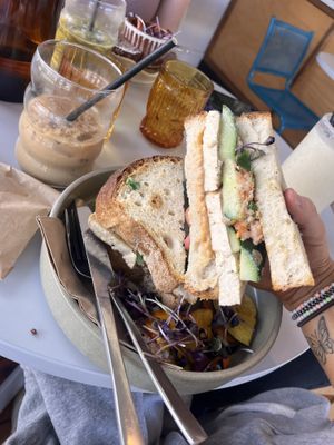 The satay tofu sandwich with gluten free breadd  at The Gator Club in College Park