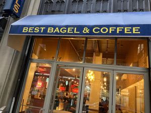 Front entrance at Best Bagel and Coffee  in New York City