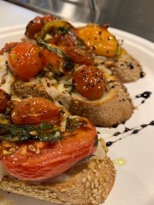 Vegan Bruchettas at Dark & Light Cafe in Mount Dora