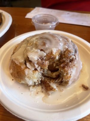 Vegan Cinnamon roll  at Dark & Light Cafe in Mount Dora