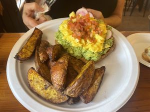 Mom’s vegetarian avocado toast  at Dark & Light Cafe in Mount Dora