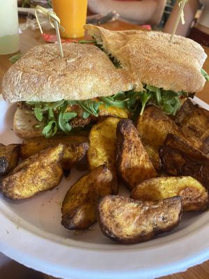 Eggplant panini   at Dark & Light Cafe in Mount Dora