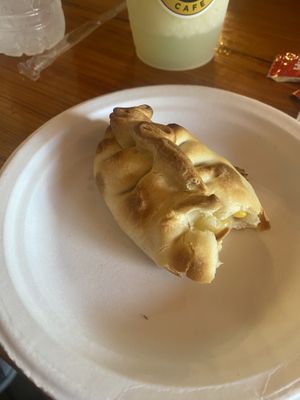 Corn empanada   at Dark & Light Cafe in Mount Dora