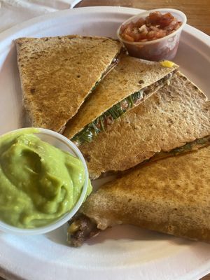 Black bean quesadilla   at Dark & Light Cafe in Mount Dora