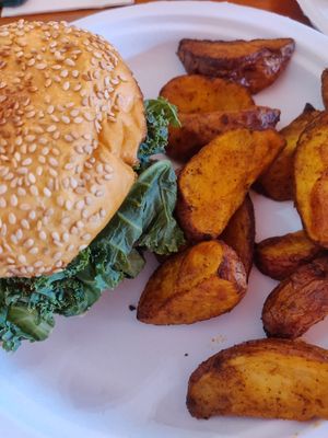 Beyond kale burger   at Dark & Light Cafe in Mount Dora