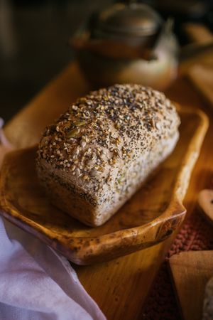 HOMEMADE BREAD ORGANIC FLOURS, RED WHEAT FLOUR, SPELT AND MANY ORGANIC SEEDS. at Dark & Light Cafe in Mount Dora