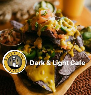 Blue Corn Nachos at Dark & Light Cafe in Mount Dora