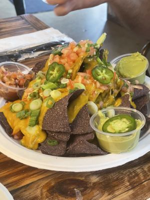 Vegan nachos   at Dark & Light Cafe in Mount Dora
