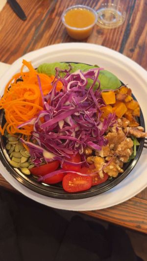 Walnut ginger salad  at Dark & Light Cafe in Mount Dora