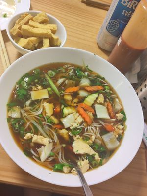 Crispy Tofu and delicious soup at Phở Hà Nội - Vietnamské bistro in Kutna Hora