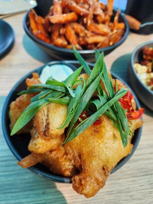 Fried cauliflower and vegan aioli at Funk 2.0 by Funk Cider in Henley Brook