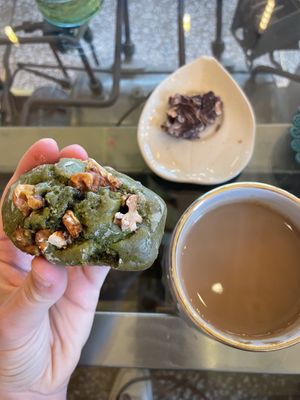 Matcha Madeleine with walnuts   at My Little Mountain in Seoul