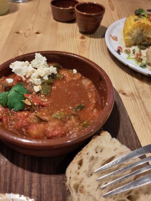 Shacshuka with tofu at Idle Hands in Girona