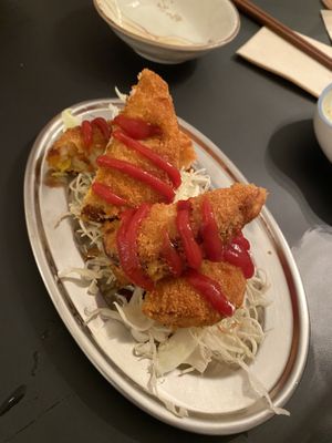 Delicious and crispy potato croquette  at  Vegan Place SHUWASHUWA PEACE - シュワシュワピース in Tokyo