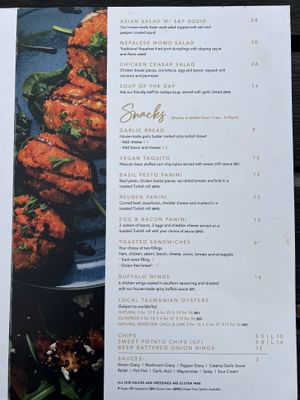 Lunch menu 4  at Tullah Lakeside Lodge in Tullah