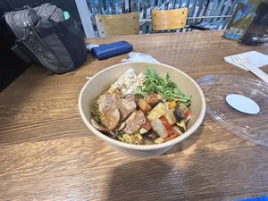 greek vegan bowl  at Haferkater - Hbf Karlsruhe in Karlsruhe