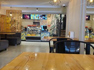 Counter at Cafe Moose in Dushanbe