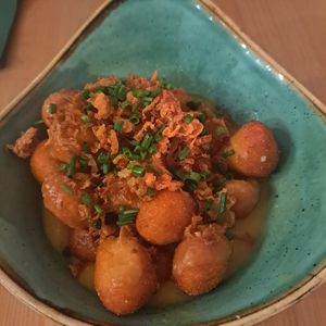 Fried gnocchi starter at Pastan Brighton in Brighton