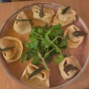 Butternut squash tortellini at Pastan Brighton in Brighton