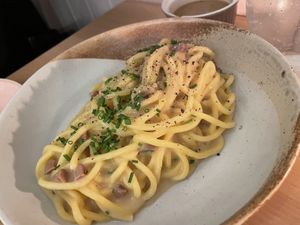 Carbonara #Veganuary at Pastan Brighton in Brighton