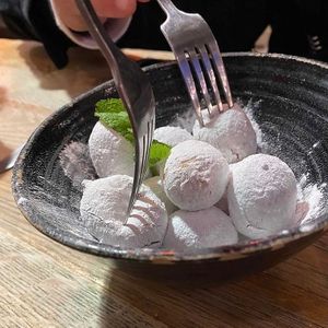 Biscoff mini doughnuts at Pastan Brighton in Brighton