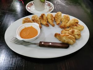 Fried momos at Eureka in Msida