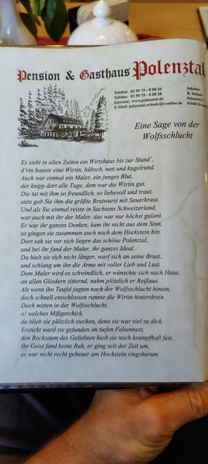  at Gasthaus & Pension Polenztal in Hohnstein