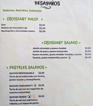 Menu 3 of 17, March 2023 at 1835 Coffee Lab in Puerto Ayora