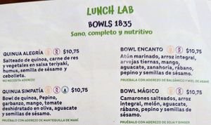 Menu 9 of 17, March 2023 at 1835 Coffee Lab in Puerto Ayora