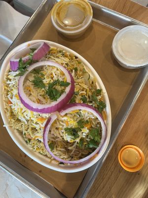 Biryanis rice bowl  at Tikka Shack in Charlotte