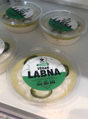 Jalapeño vegan labneh at Soil Store in Abu Dhabi