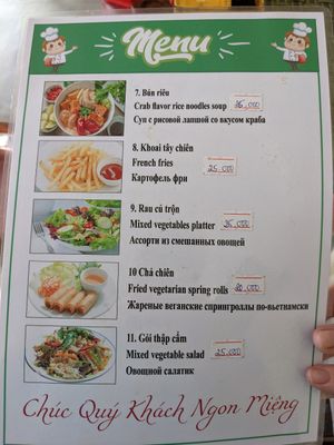 These dishes include tofu and fake meat dishes at Cơm Chay in Phan Thiet