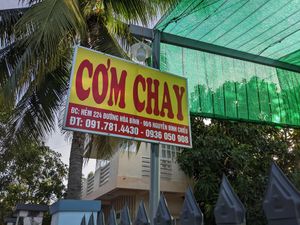 Front sign at Cơm Chay in Phan Thiet