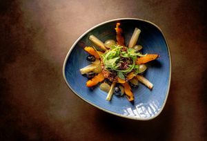 Squash bowl with red quinoa at Seventy5 in Geneva