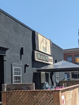 Outside the restaurant at The Breakfast Pig in Sault Ste Marie