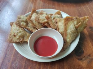Wontons at El Patio in San Salvador