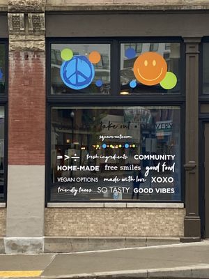 Side window  at Square Cafe in Pittsburgh