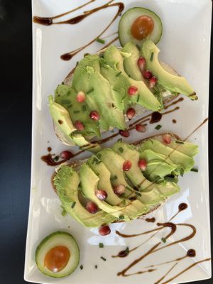 Bread with Hummus + Avocado  at Schwarzes Schaf in Velden Am Woerthersee