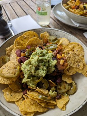 Vegan nachos at Barker's Foodstore & Eatery in Geraldine