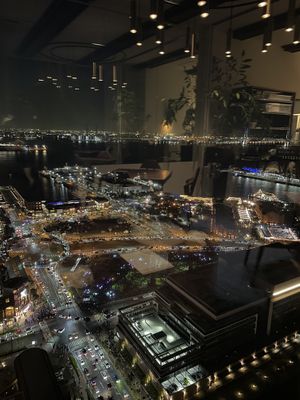 View on the harbour   at Kitchen Mane in Yokohama