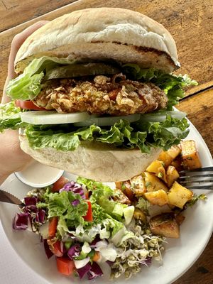 veggie burger - 380Rs  at Lumuma in Varkala