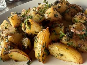 side of parsley potatoes - 260Rs  at Lumuma in Varkala