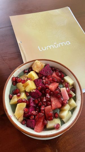 Spirulina bowl   at Lumuma in Varkala