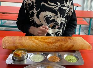 The dosa was huge! at Pappu Dosa in Patchway