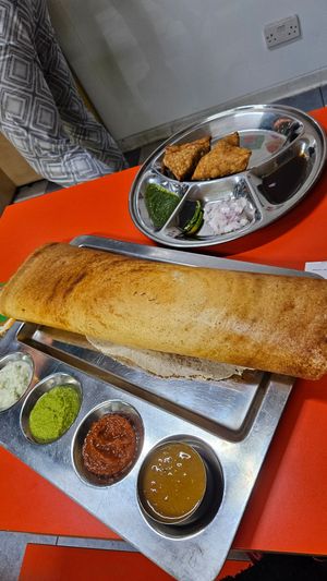Masala dosa (potato inside) at Pappu Dosa in Patchway