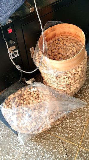 peanuts from their farm roasted in shop at PP Coffee - 피피커피 in Seoul